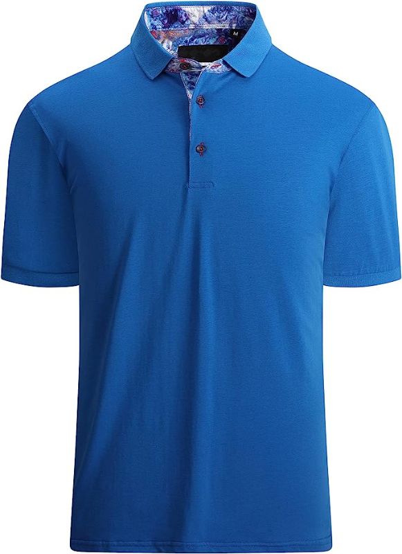 Photo 1 of Esabel.C Golf Shirts for Men Dry Fit Short Sleeve Print Performance Moisture Wicking Polo Shirt- SIZE S
