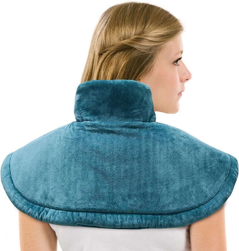 Photo 1 of Electric Heating Pad for Neck and Shoulders Pain Relief with Auto Shut Off, Electric Heated Neck Wrap for Cramps- Stay On, Three Temperature Settings, Machine Washable