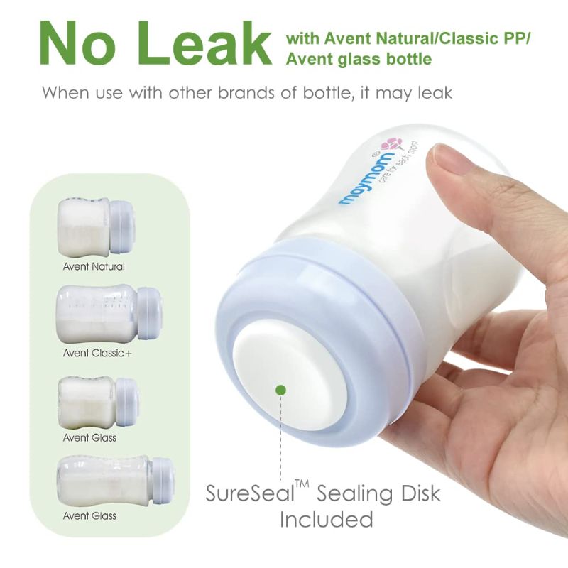Photo 1 of Maymom Wide-Mouth Milk Storage Collection Bottle with SureSeal Sealing Disk; Compatible with Spectra/Motif Luna/Ameda MYA/Bellababy Pumps. Can Replace Spectra S1 S2 Bottles, 6 pc (4.7Oz/140mL, 6pc)
