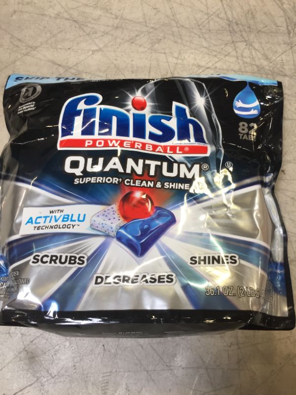 Photo 1 of Finish - Quantum - 82ct - Dishwasher Detergent - Powerball - Ultimate Clean & Shine - Dishwashing Tablets - Dish Tabs (Packaging May Vary)