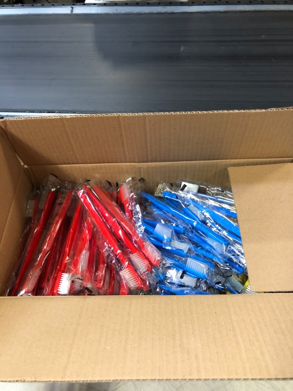 Photo 1 of 144 PC BLUE AND RED TOOTHBRUSH 