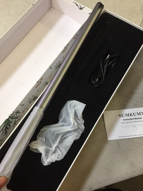 Photo 1 of SUMKUMY Monitor Light Bar, Screen Light Bar E-Reading LED Task Lamp, Dual Light with No Glare, Filter Blue-Ray for Eye Care, CRI?95, 3 Color Modes, Dimmable Computer Monitor Lamp for Desk/Office/Home
