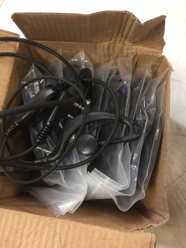 Photo 2 of 
LUITON Walkie Talkie Earpiece with Mic Single Wire Earhook Headset Two Way Radio Earpiece for Baofeng UV-5R BF-888S Arcshell Retevis H-777 RT21 RT22 Kenwood 2 Way Radio (10 Pack) NEW - 1 BAG OPENED