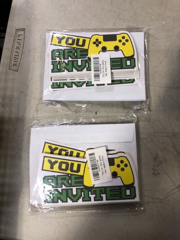 Photo 1 of VIDEO GAME PARTY INVITATIONS PACK OF 2 