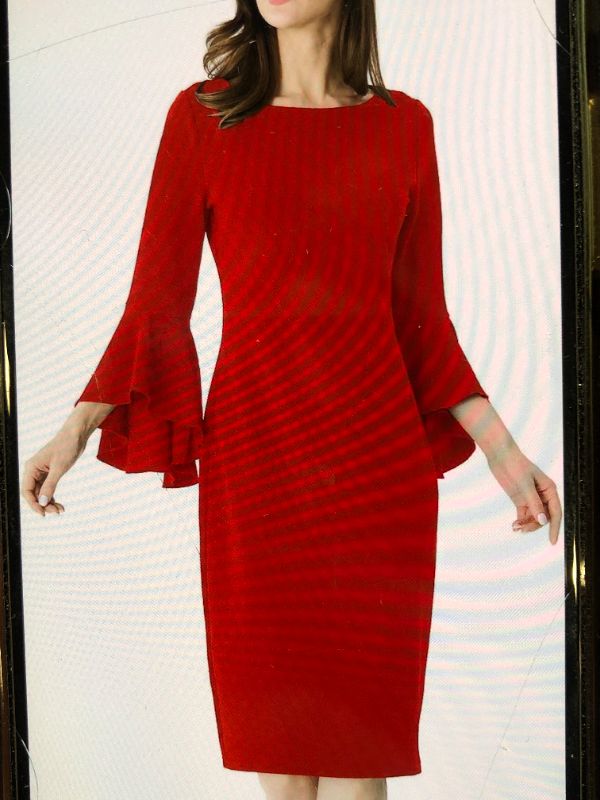 Photo 1 of APHRATTI WOMENS ELEGANT  BODYCON DRESS RED MEDIUM