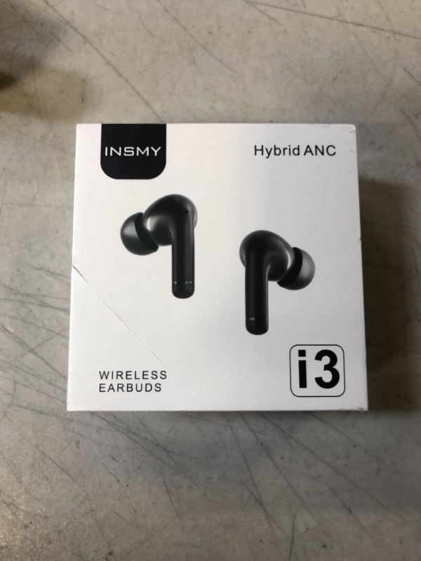 Photo 2 of INSMY Wireless Earbuds Hybrid Active Noise Cancelling Waterproof Earphones with 6 Mics for Clear Calls Authentic Audio Big Bass, 36 Hours Playtime Bluetooth in-Ear Headphones ANC/Ambient Mode (Nude)