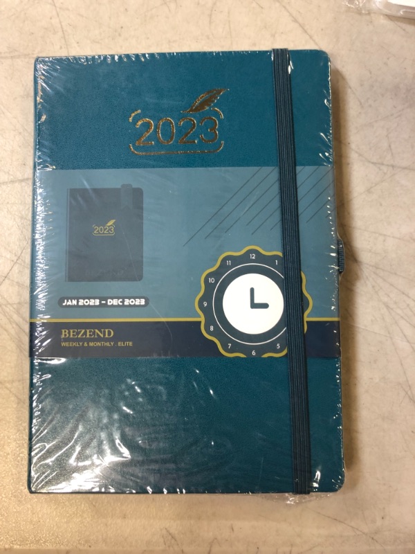 Photo 2 of 2023 Planner by BEZEND, A5 Calendar 5.8" x 8.5", Daily Weekly and Monthly Agenda with Pen Holder,FSC Certified 80GSM Paper, Hard Cover - Pacific Green Pacific Green 5.8" x 8.5"