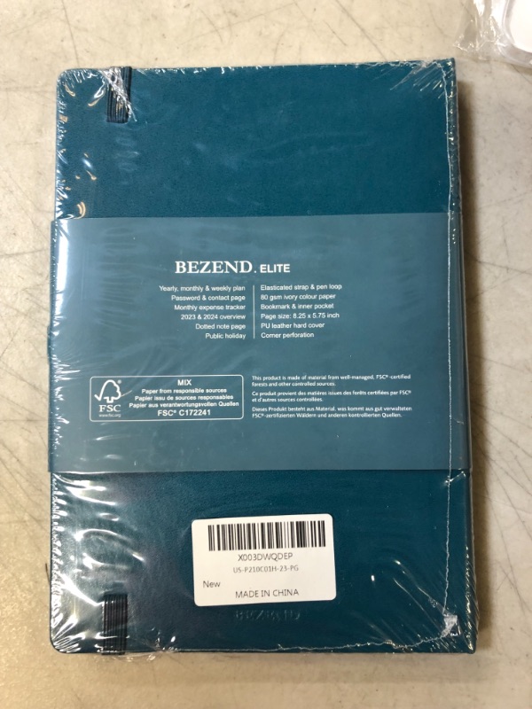 Photo 3 of 2023 Planner by BEZEND, A5 Calendar 5.8" x 8.5", Daily Weekly and Monthly Agenda with Pen Holder,FSC Certified 80GSM Paper, Hard Cover - Pacific Green Pacific Green 5.8" x 8.5"