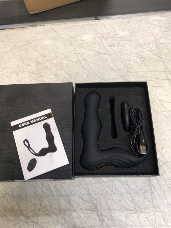 Photo 2 of 3 in 1 Anal Toy Prostate Massager Vibrator with Dual Penis Ring, 3 Thrusting Speeds and 10 Vibration Modes, Silicone Butt Plug Remote Control Adult Sex Toys for Men Women and Couples
