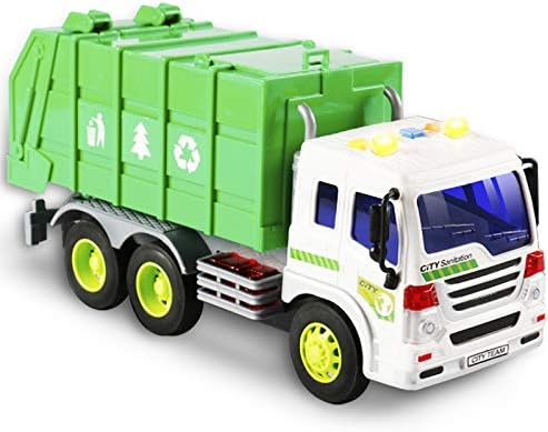 Photo 1 of  Friction Powered Garbage Truck Toys 1:16 Toy Vehicle with Lights and Sounds for Kids