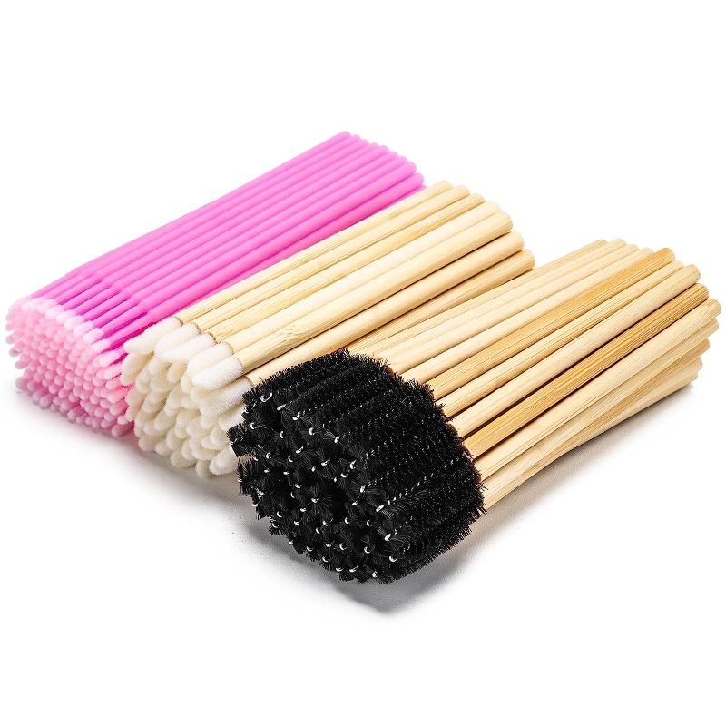 Photo 1 of 200 Pcs Disposable Makeup Applicator Tools Kit - 50 Pcs Mascara Wands Eyelash Brush Spoolies/50 Pcs Lip Brushes/100 Pcs Micro Swab
