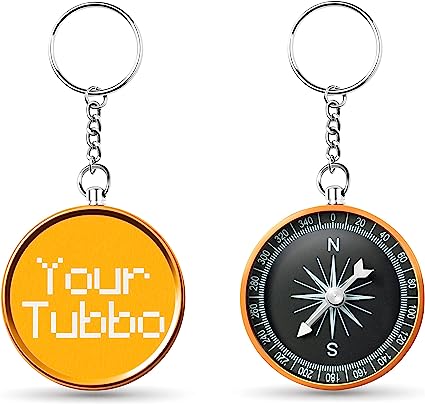 Photo 1 of laffact 2Pcs Your Tommy Your Tubbo Compass Keychains Set for Birthday Gift SMP Themed Vintage Key Accessory with Metal Link Gold Zinc Alloy Pocket Compass Keyring Decor for Outdoor Hiking Tools
