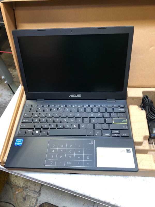 Photo 2 of ASUS 2022 11.6" HD Laptop, Intel Celeron N4020 Processor, 4GB RAM, 64GB eMMC Flash Memory, Intel HD Graphics, HD Webcam, Star Black, 1-Year Office, Win11 S, 32GB SnowBell USB Card