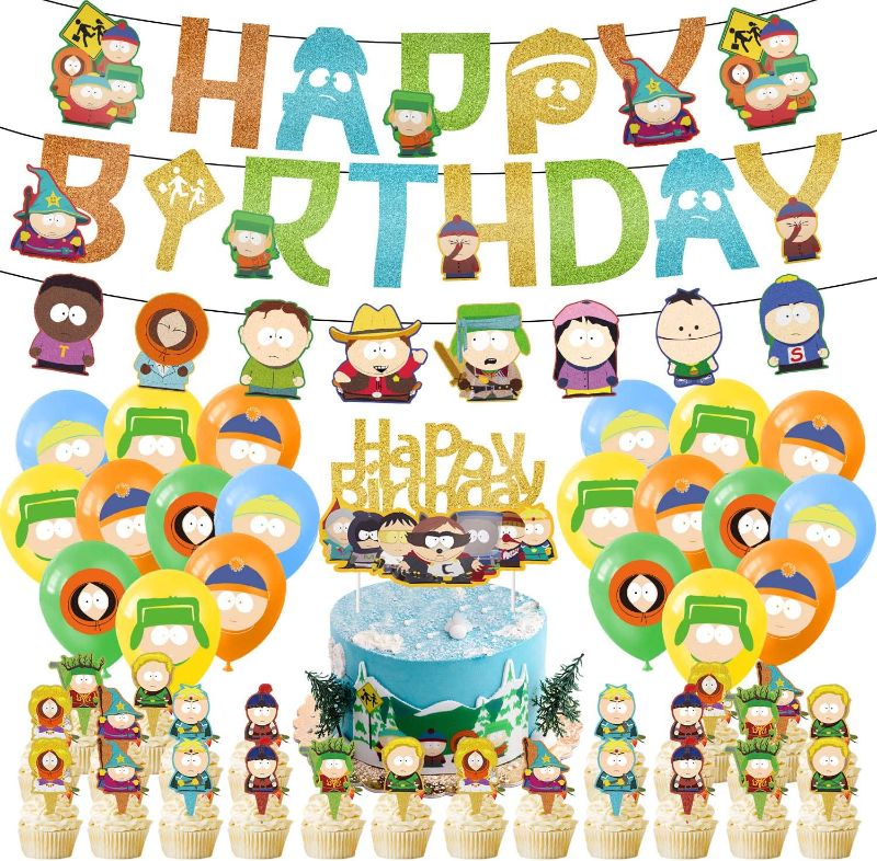 Photo 1 of ????? ???? Theme Birthday Party Decorations Kit Favors for Kids Boys Grils Party Supplies Set Including Banner Garland Cake Cupcake Toppers Balloons
