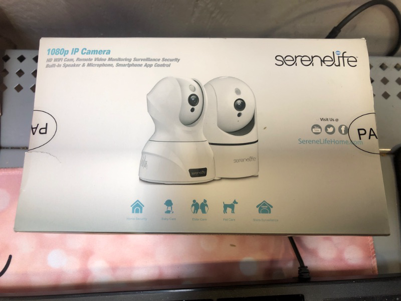 Photo 3 of SereneLife Indoor Wireless IP Camera, HD 1080p 2MP WiFi Network Security Surveillance Cam For Home Monitoring With LED, Motion Detect, Night Vision, PTZ, Two Way Audio, Ai Sound and Human Detection