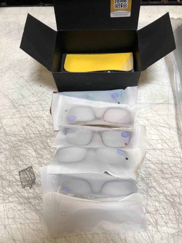 Photo 2 of  6- Pack Reading Glasses Blue Light Blocking for Women/Men?Filter UV Ray/Anti Glare Fashion Eyeglasses (6-pack Mix Color, 0, multiplier_x)