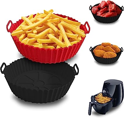 Photo 1 of 2pcs Silicone Air Fryer Liners 8 Inches Reusable Air Fryer silicone Liners Bpa Free Airfryer Silicone Liners Non-stick Replacement for Parchment Paper Liners Airfryer Liners Accessories
Brand: Hutssy