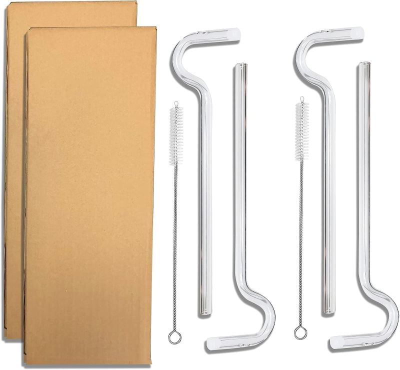 Photo 1 of 4PCS Anti Wrinkle Straw, Straw Set of 4 Reusable Clear Glass Drinking Straw, No Wrinkle Straws with 2 Cleaning Brush,straw for wrinkles Horizontally Flute...
Size:4PCS