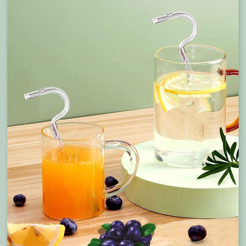 Photo 2 of 4PCS Anti Wrinkle Straw, Straw Set of 4 Reusable Clear Glass Drinking Straw, No Wrinkle Straws with 2 Cleaning Brush,straw for wrinkles Horizontally Flute...
Size:4PCS