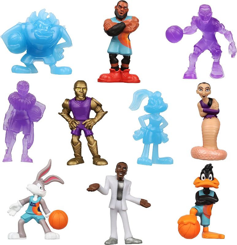 Photo 1 of Moose Toys Space Jam: A New Legacy - 2" Collectible 10 Pack Mini Figures with Basketball Bases | Amazon Exclusive, Multicolor