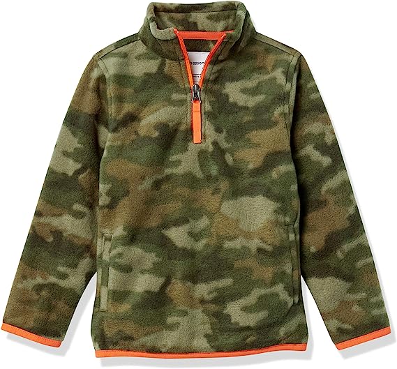 Photo 1 of Amazon Essentials Boys and Toddlers' Polar Fleece Quarter-Zip Pullover Jacket SIZE 3T 
