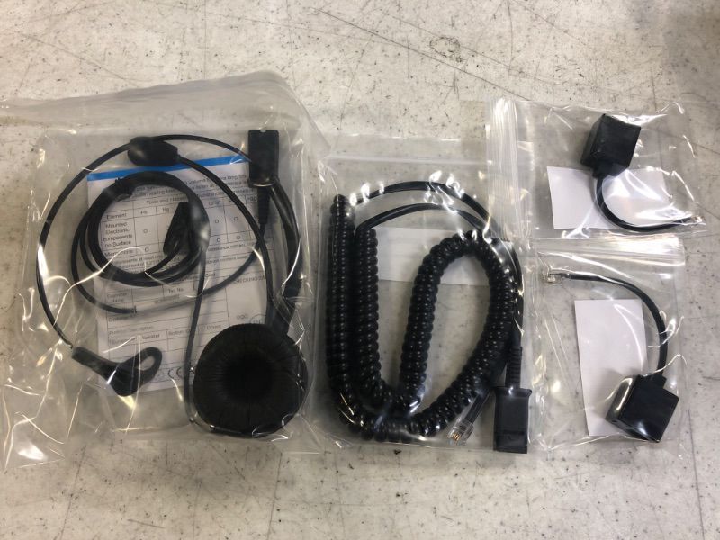 Photo 1 of MKJ Office Phone Headset with Microphone Corded RJ9 Telephone Headset Noise Cancelling Call Center Desk Phone Headset for Grandstream GXP1625 GXP2170 GXP2160 Snom 870 Sangoma s705 T21P T46S T48G