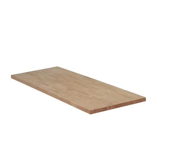 Photo 1 of 4 ft. L x 25 in. D Unfinished Hevea Solid Wood Butcher Block Countertop With Square Edge
