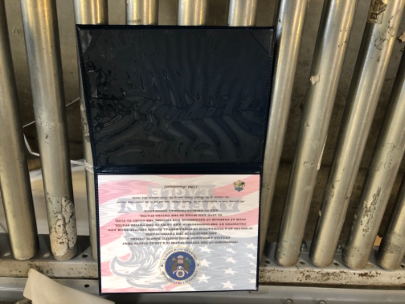 Photo 2 of GraduatePro Deluxe US Citizenship Certificate Holder 2023 Naturalization Padded PU Leather Cover with Golden Great Seal of The United States for American Gifts