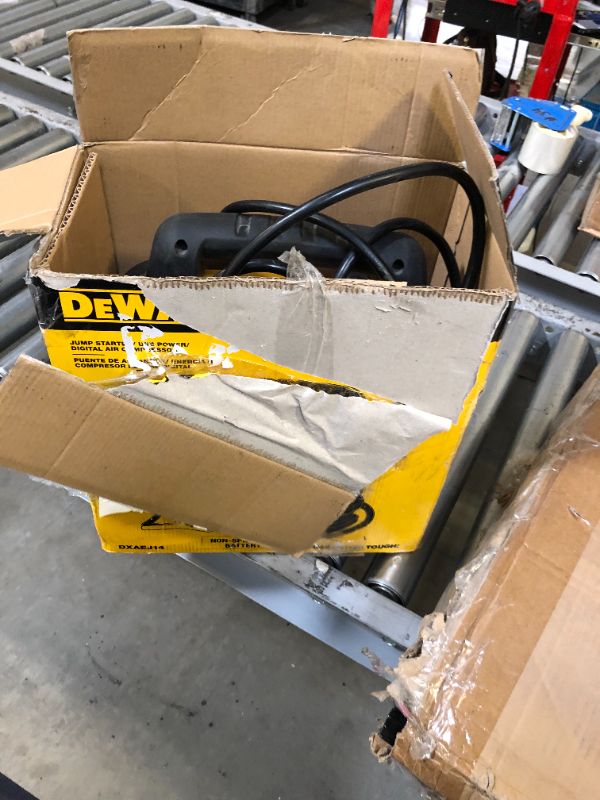 Photo 2 of DEWALT DXAEJ14 Digital Portable Power Station Jump Starter: 1400 Peak/700 Instant Amps, 120 PSI Digital Air Compressor, 3.1A USB Ports, Battery Clamps , Yellow