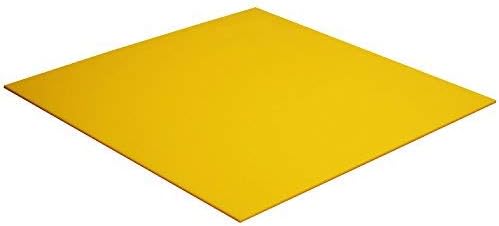 Photo 1 of 2 count Acrylic Plexiglass Sheet – 1/8” Thick - Heavy Duty Lucite Plastic Board for DIY and Art Projects, Décor and Home Improvement (16" x 20", Yellow)
