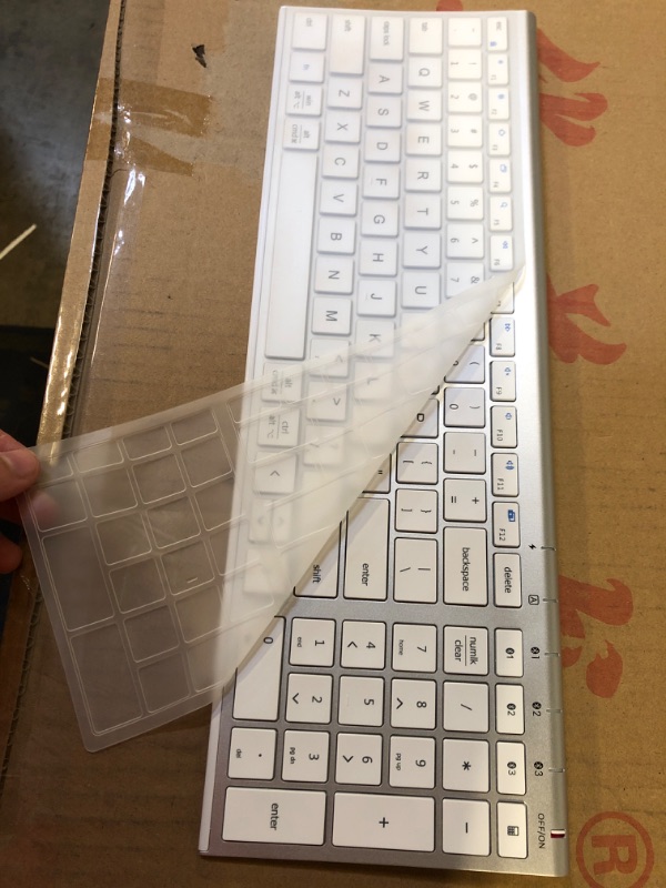 Photo 1 of iClever BK10 Bluetooth Keyboard, Wireless Bluetooth Keyboard, Rechargeable Bluetooth 5.1 Multi Device Keyboard with Number Pad Full Size Stable Connection for Mac, Windows, iOS, Android, Laptop