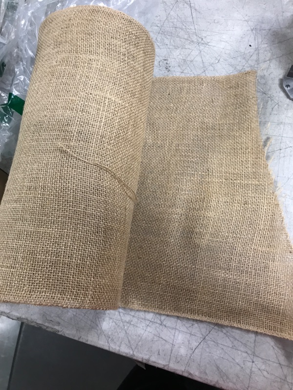 Photo 2 of 1pc Simple Wide Burlap, DIY Burlap Strip, Garment Decoration Accessory, For Chair Table Decor, DIY Crafting