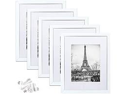 Photo 1 of 5 pack Picture Frames - White - Sz 8" x 10.5"