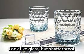 Photo 1 of [Look like Glass] 8 Oz 6-Piece Unbreakable Drinking Glasses Tritan Plastic Tumblers Dishwasher Safe BPA Free Small Acrylic Juice Glasses for Kids Plastic Water Glasses (8 Oz 6 Pieces Light Blue)
