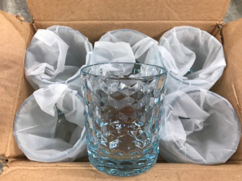 Photo 2 of [Look like Glass] 8 Oz 6-Piece Unbreakable Drinking Glasses Tritan Plastic Tumblers Dishwasher Safe BPA Free Small Acrylic Juice Glasses for Kids Plastic Water Glasses (8 Oz 6 Pieces Light Blue)
