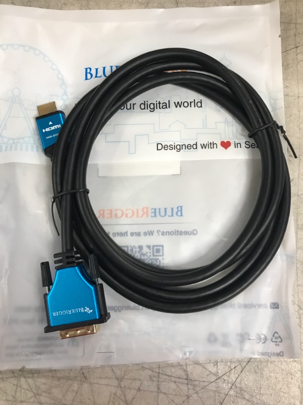 Photo 1 of BlueRigger HDMI to DVI Cable - 6.6Ft