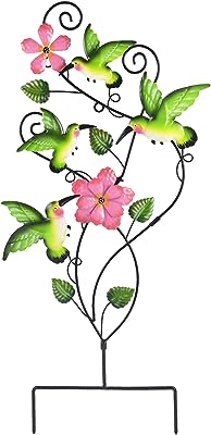 Photo 1 of 30 Inch Hummingbird Garden Stake Decorative Art Metal Wall Decor Trellis for Climbing Plants Outdoor Spring Decor Art Housewarming Gift https://a.co/d/3Lk9ilw