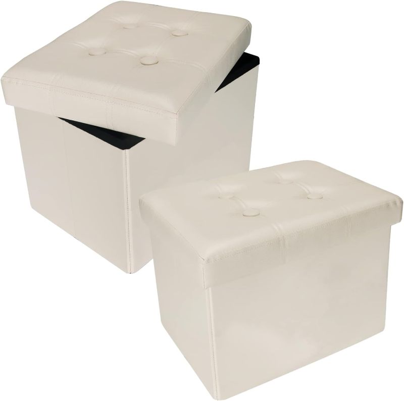 Photo 1 of Leather Foot Stool Ottoman