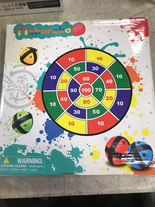 Photo 2 of Dart Board for Kids,12 Sticky Balls,1 Toy Gun,2 Dart Bullets Set,Kids Toys Gifts for 3 4 5 6 7 8 9 10 11 12 Year Old Boys and Girls Safe Indoor Outdoor Outside Party Sports Games for Ages 3+ Boy Girl A-style