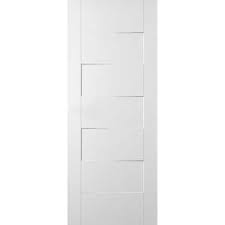 Photo 1 of 24 in. W x 80 in. H x 1-3/8 in. D 1-Panel Hollow Core Lester Snow White Prefinished Wood Interior Door Slab
