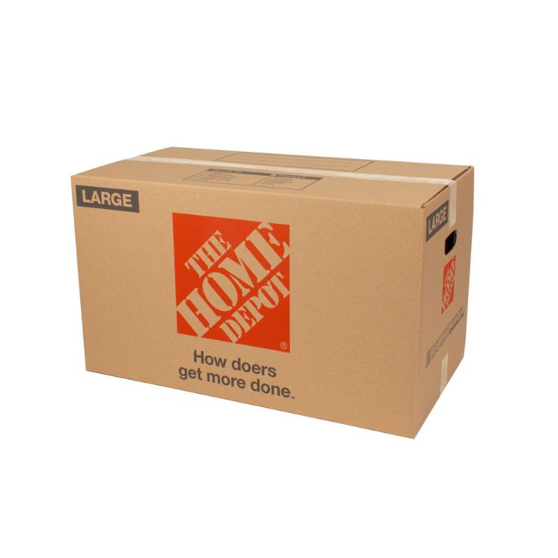 Photo 1 of 27 in. L x 15 in. W x 16 in. D Large Moving Box with Handles 25pcs