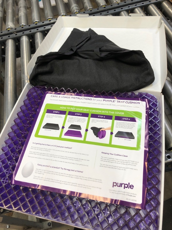 Photo 3 of Purple Royal Seat Cushion - Seat Cushion for The Car Or Office Chair - Temperature Neutral Grid