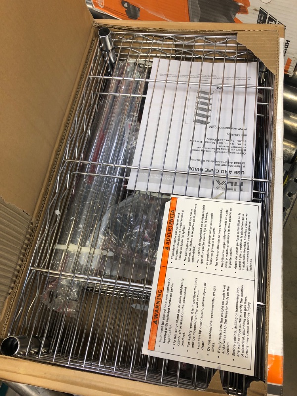Photo 1 of 6-Tier Steel Wire Shelving Unit in Chrome (24 in. W x 60 in. H x 14 in. D)