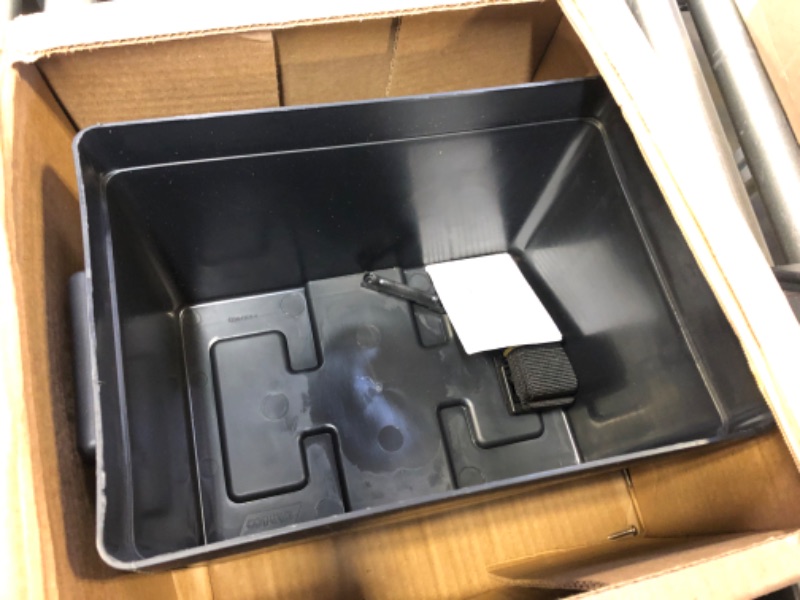 Photo 1 of Camco Heavy Duty Battery Box with Straps and Hardware - Group 24 |Safely Stores RV, Automotive, and Marine Batteries |Durable Anti-Corrosion Material | Measures 7-1/4" x 10-3/4" x 8" | (55363) Frustration Free Packaging Regular Battery Box