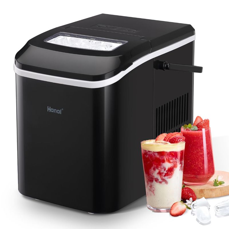 Photo 1 of **** SIMILAR ITEM****WANAI Ice Makers Countertop Portable Ice Maker Machine with Handle 26.5lbs/24H Transparent Window 9 Cubes Ready in 7-8 Mins Automatic Self-Cleaning for Kitchen Home Office
