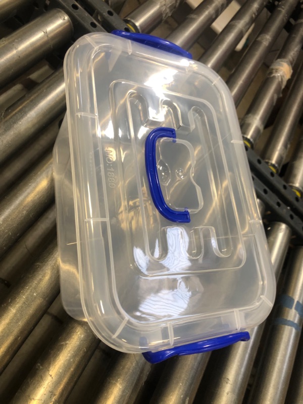 Photo 2 of  6.5 Quart Clear Storage Latch Box/Bin with Lid, 6.5 Liter Plastic Organize Bin with Handle