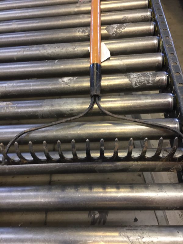 Photo 1 of 57 in. Wood Handle 16-Tine Bow Rake
