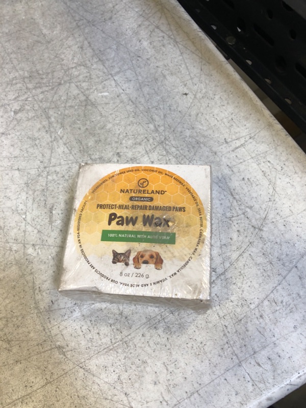 Photo 2 of [8 OZ] Natureland Organic Paw Wax for Dogs and Cats, Jumbo Pack, Natural Outdoor Protection to Heal, Repair, and Protect Dry, Chapped, or Rough Pads, Helps Protects Paws on Snow, Sand, or Dirt ( EXP:03/13/25)