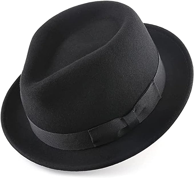 Photo 1 of AKIO&AQUIRAX Fedora Hats for Men Women 100% Australian Wool Mens Dress Hat with Brim Classic Felt Fedora Vintage
