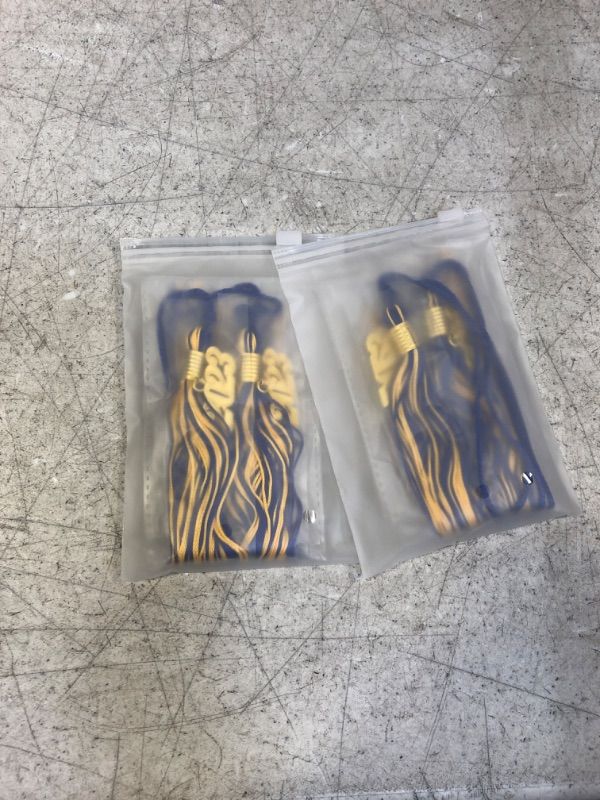 Photo 2 of 2 PCS Graduation Cap Tassel Charm 2023 Tassels for Graduation Cap 2023 Graduation Hat Decoration Tassel with The 2023 Year Gold Charms 9" Blue Gold